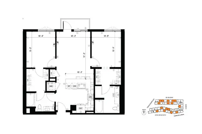 C1 2 Bedroom 750 floor plan